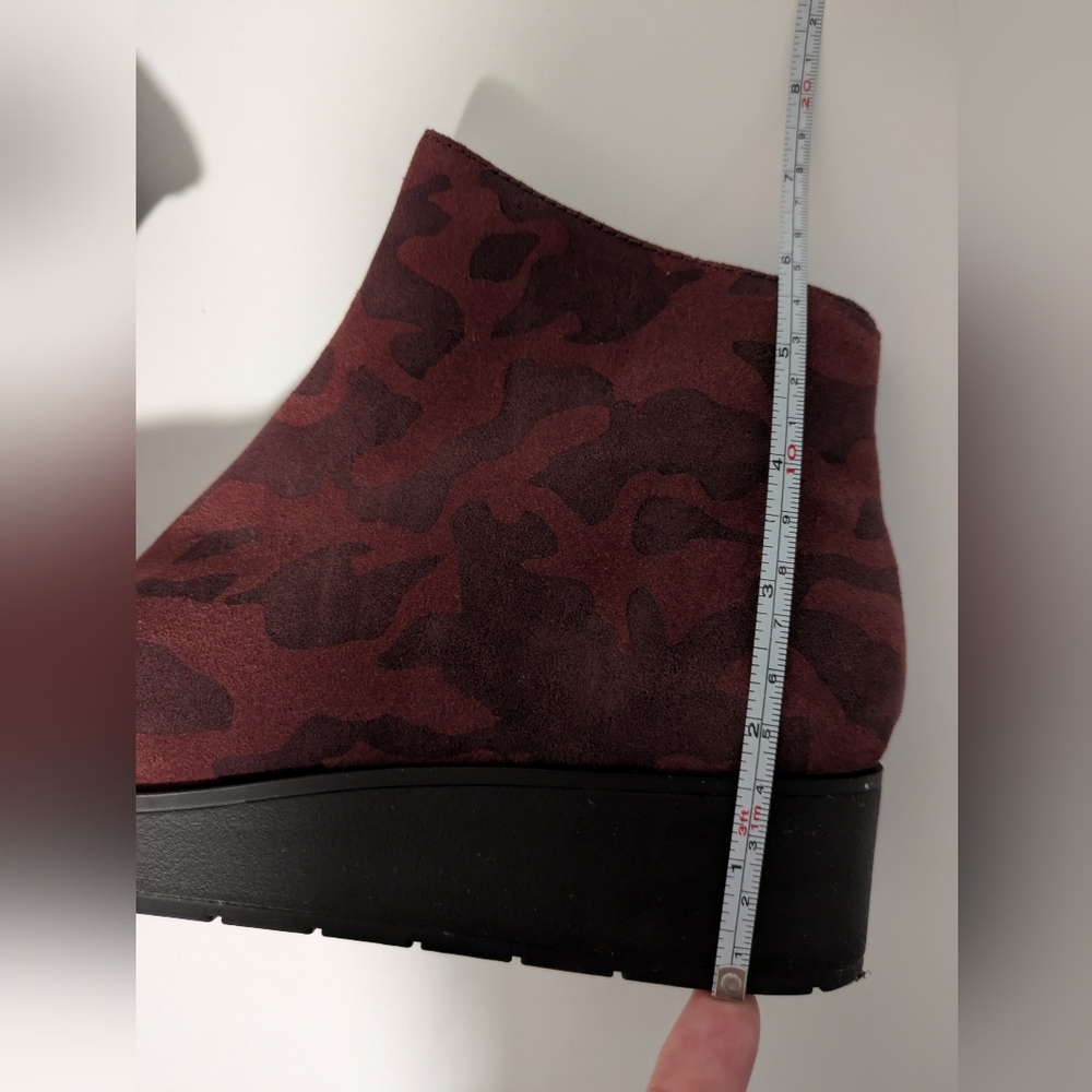 Lucky Brand Karmeya Platform Ankle Boots Red Pattern 7.5 - Picture 5 of 12